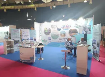 Το περίπτερο της Περιφέρειας Βορείου Αιγαίου στη Marathon Expo 2025, σημείο αναφοράς για τον αθλητικό τουρισμό