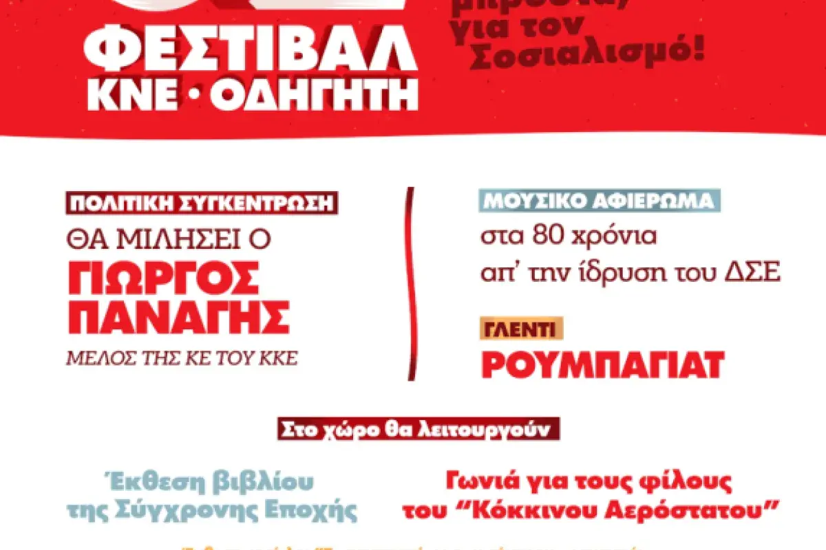 Αφίσα 52ο Φεστιβάλ ΚΝΕ – «Οδηγητή»